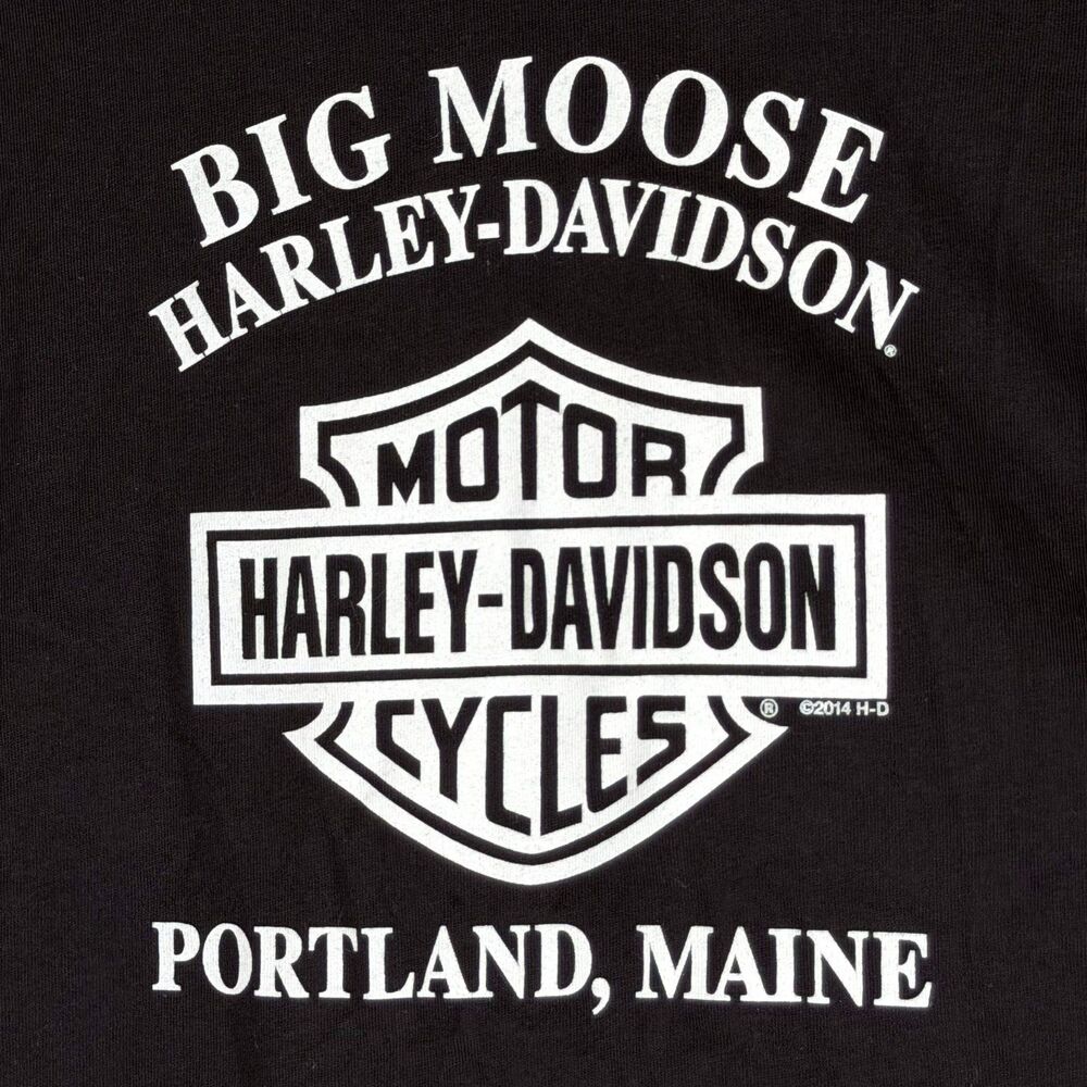 Harley Davidson Shirt 1X NEW Top Black Gray Camo Long Sleeve Big Moose H-D NWT - Picture 5 of 8
